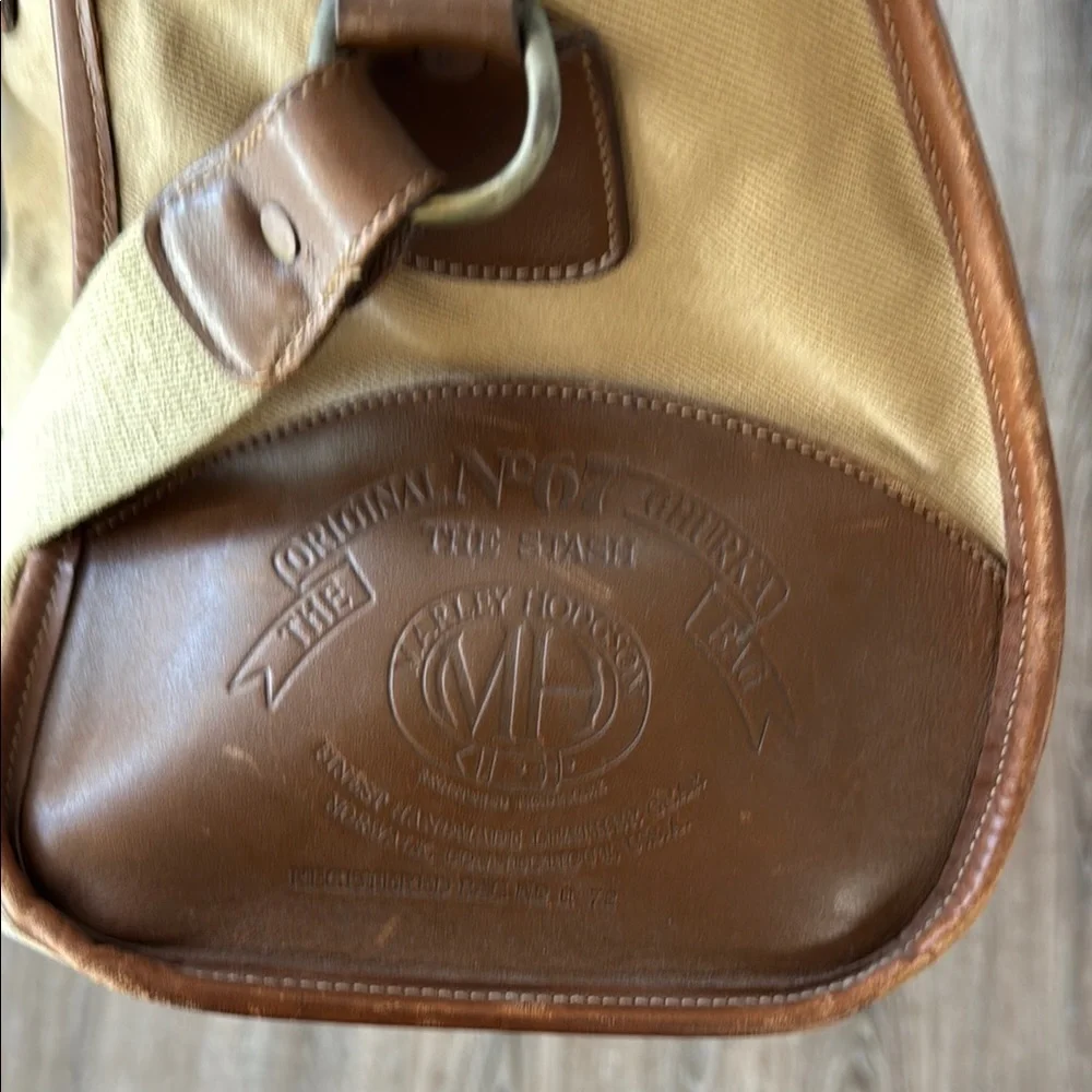 Ghurka Brown and Tan Duffel Bag with Leather Accents - Picture 6 of 7